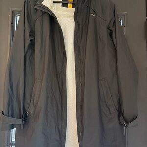 Lolë Black Raincoat Full-Length Zipper